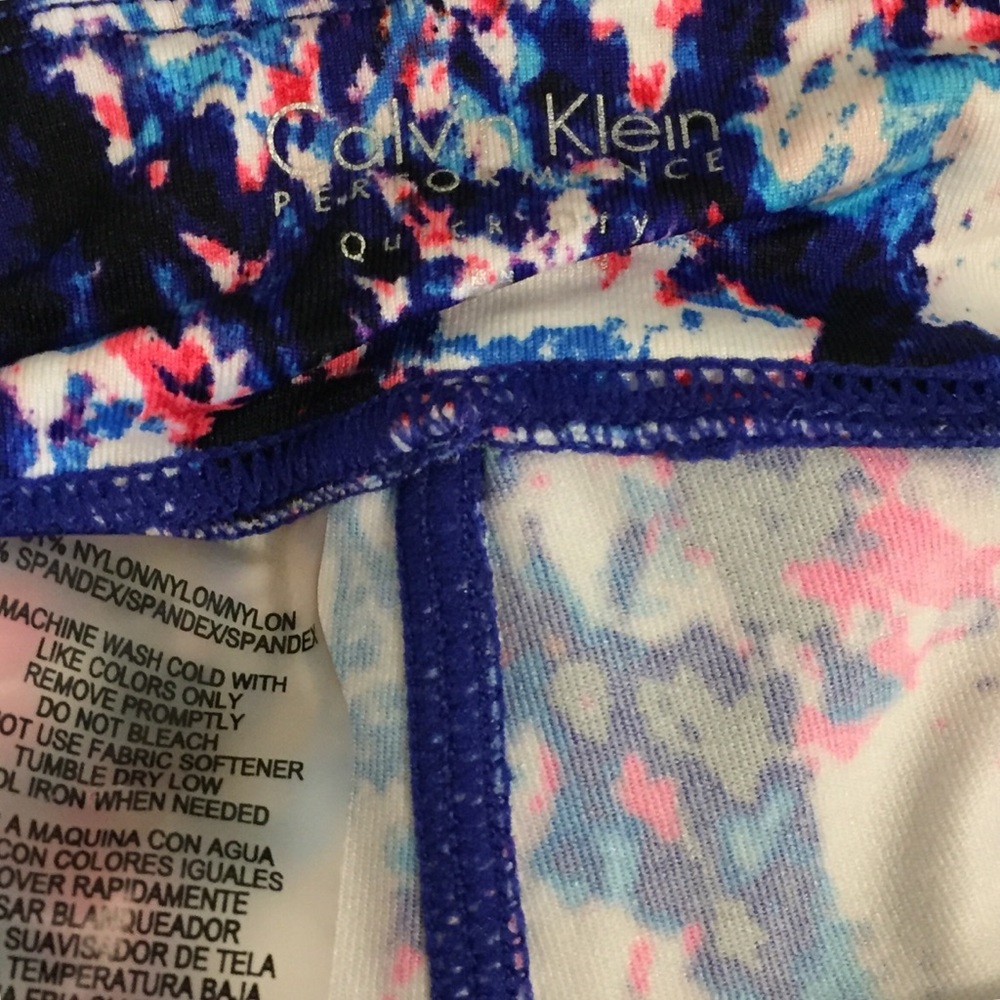 Calvin Klein Performance Crop Leggings Tie Dye Print Size Medium - Picture 4 of 6